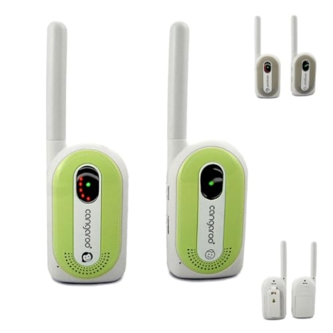 Babyphone Maternal Instinct bis 1,3 km Reichweite, Empfänger mit Gürtelclip grün