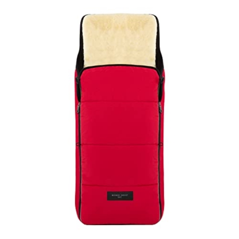WERNER CHRIST BABY, Kinderwagen-Fußsack CORTINA – Thermo Winterfußsack (Kinder ab 6 - bis 36 Monate), mit herausnehmbarer Lammfelleinlage, medizinisches Fell, in Chili Red (rot)
