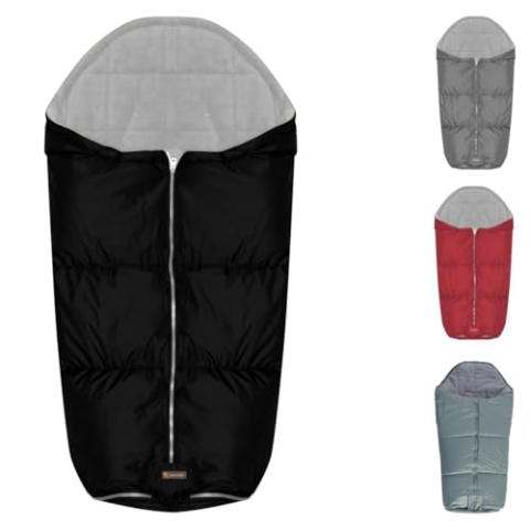 Lorelli Universal Thermofußsack für Buggy und Sportsitz, schwarz und dunkelgrau, 0202