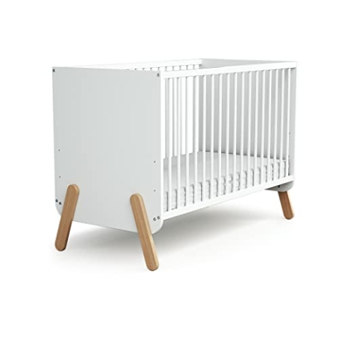 AT4 - Babybett Pirate Holz Weiß und Buche 60 x 120