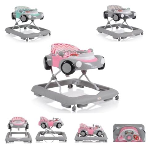 Cangaroo Lauflernhilfe Shelby, höhenverstellbar, Spielcenter, Treppenstopper, Farbe:rosa
