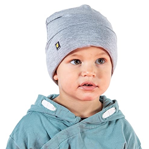 PADHAT Kinder Kopfschutzmütze mit Selbsteinstellmethode Gepolsterte Sicherheitsmütze Kopfschutz für Baby Kleinkind Vorschulkind Verstellbare Größe Heldengrau, Größe S