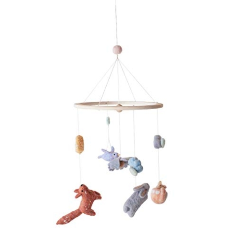 Sebra - Mobile - Waldtiere - Filz, Wolle, Holz - (DxH) 22 x 57 cm
