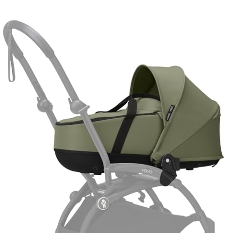 Stokke YOYO Liegewanne, Olive - Für Babys bis 6 Monate oder 9 kg - Enthält halbharte Schale, Doppelmatratze und Fußabdeckung - Erfordert YOYO-Rahmen (separat erhältlich)