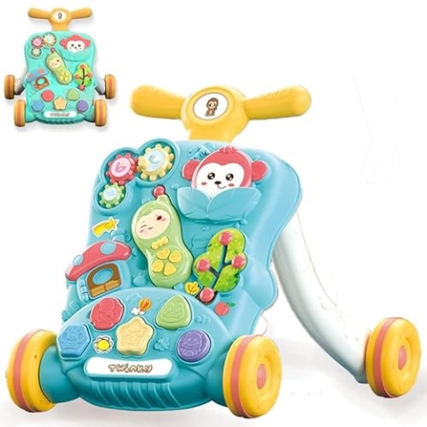 Twinky Baby Spiel- und Lauflernhilfe – Lauflernwagen mit einstellbarer Geschwindigkeit, abnehmbarem Spielbrett und spannenden Aktivitäten – Für Kinder von 12–36 Monaten
