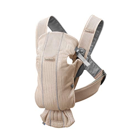 BabyBjörn Babytrage Mini, 3D-Netzstoff, Perlmuttrosa
