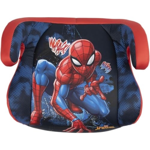 Marvel Spiderman Kinder-Sitzerhöhung i-Size ECE R129. Autokindersitzerhoehung für die Sicherheit von Kindern mit Körpergröße 125-150 cm. Sitzerhöhung mit Grafiken von Spider-Man
