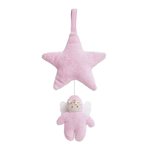 Trousselier VM1022 69 Weich Spieluhr 23 cm Stern mit Engel pink