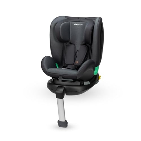 Bebeconfort EvolveFix Plus i-Size, Autositz 360 Drehbar, 0–12 Jahre, 40–150cm, ISOFIX Kindersitz, 10 Kopfstützenpositionen, 4 Liegepositionen, Seitenaufprallschutz, Funktionsgewebe, Tinted Black