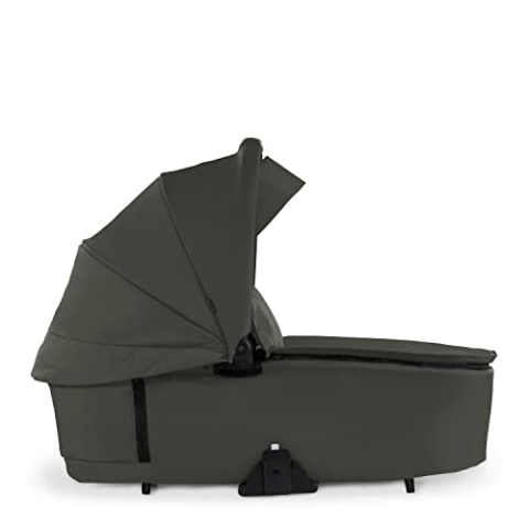 hauck Babywanne mit Memory-Knöpfen für Walk N Care Kinderwagen für Neugeborene ab Geburt bis 9 kg, UPF 50+, XXL Panoramafenster, Weiche Poslterung, Klein Zusammenklappbar (Dark Olive)
