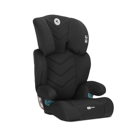 Lorelli Auto Kindersitz Speed i-Size 100-150 cm, Mitwachsender Autositz für Kinder, Babysitz, Autokindersitz, Verstellbare Kopfstütze (Schwarz)