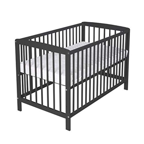 Schardt 03 014 19 98 Kinderbett Felix 60x120 cm, Massivholz Kiefer, schwarz