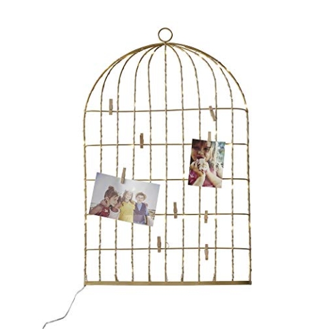 Vertbaudet Memoboard mit Licht,Vogelbauer Gold ONE Size