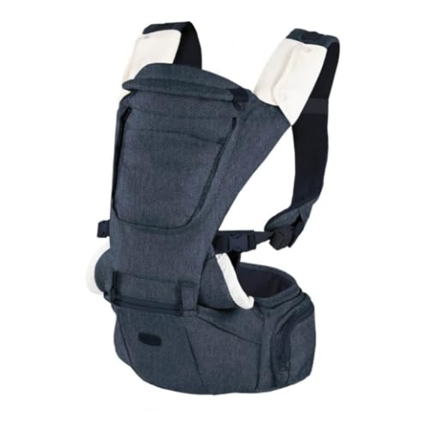 Chicco Babytrage Hip Seat, 3-in-1 ergonomische und multifunktionale Babytrage mit abnehmbaren und separat nutzbarer Hüftsitzbasis, blau