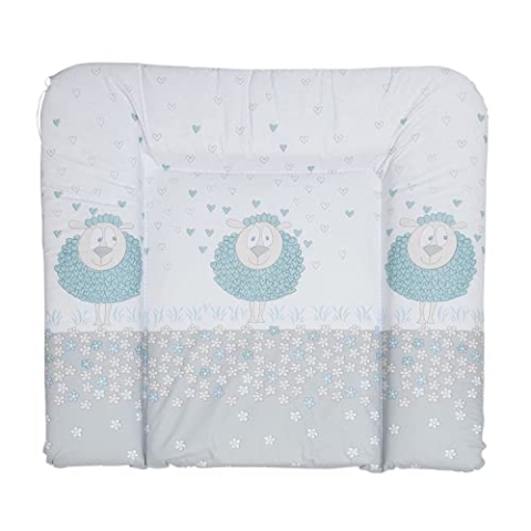 Geuther 5835 Wickelmulde Lena Passung: 85 x 75 cm Wickeltischunterlage geeignet für Wickelregal Clarissa & andere Wickeltische erhöhter Rand und Kopfschutz einfach abwaschbar Schaf