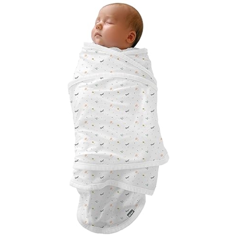 BÉABA Baby Neugeborene Einschlagdecke 100% Baumwolle Beruhigendes Baby Puckschlafsack Wunderdecke 0-3 Monate, Happy Fox