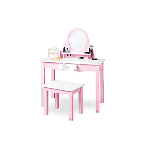 Kinderschminktisch Jasmin direkt von Pinolino, inkl. Hocker, rosa