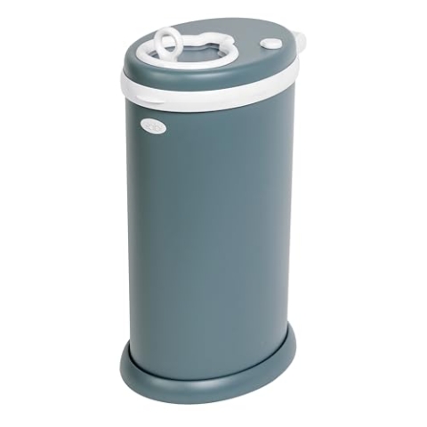 Ubbi Stainless Steel Nappy Pail, Odor Locking, No Special Bag Required, Award-Winning, Registry Must-Have, Open Water