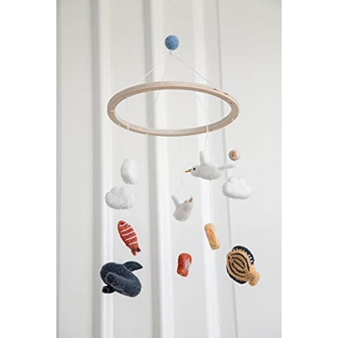 Sebra - Mobile, Windspiel - Meerestiere - Baumwolle - (DxH) 22 x 57 cm