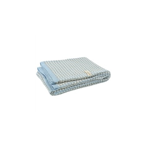 Little Naturals 516-511-00056 Gestrickte Decke, 75 X 100 cm, Mixed blau/sand/off-white