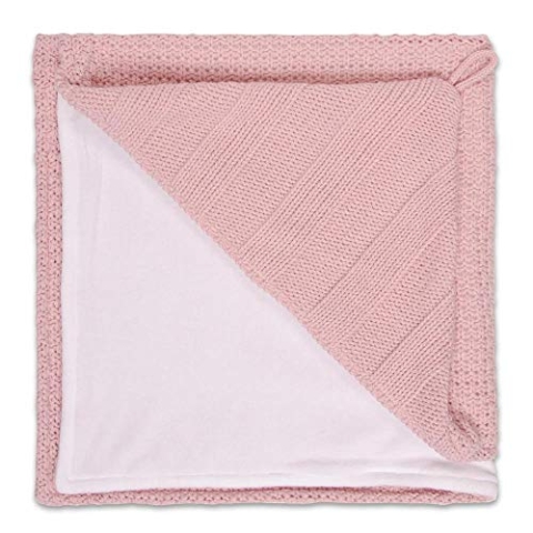 Kapuzenbadetuch Robust gestrickt 82 x 82 cm, Baby Rosa