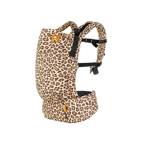 Tula Free-To-Grow Babytrage für Neugeborene ab Geburt, Ergonomisch Baby-Tragetasche Bauchtrage Rückentrage (Leopard)