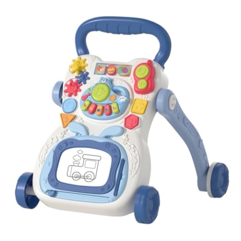 Chipolino Lauflernwagen Funny Games, Tasten, Musik, Telefon, Piano, Zeichenbrett, Farbe:blau
