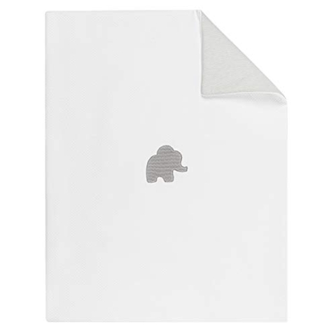 Nattou Kuscheldecke, Wendbar, 100 x 75 cm, Tembo, Weiß/Grau