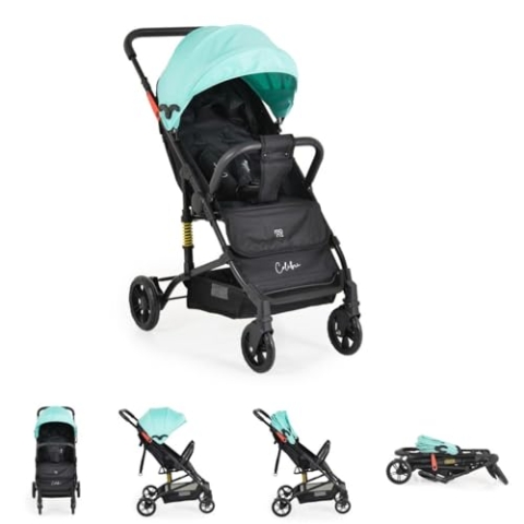 Moni Kinderwagen Buggy Colibri, faltbar, verstellbar, 5-Punkt-Gurt, ab 6 Monaten, Farbe:türkis