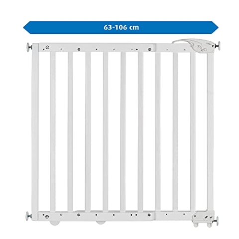 reer Türgitter und Treppenschutzgitter | Baukasten zum Selberbauen | zum Klemmen oder Schrauben | ausziehbar 63-106 cm | weiß
