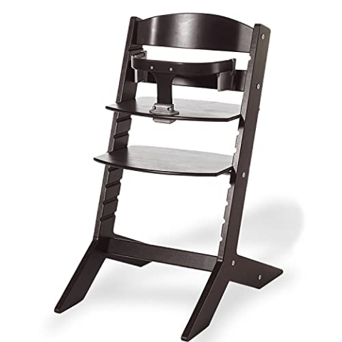 Geuther Hochstuhl SYT Kinderstuhl mitwachsender Baby Hochstuhl mit Babyliege komfortabler Baby Stuhl mit ergonomisch geschwungener Rückenlehne massiver Bauchbügel Kolonial