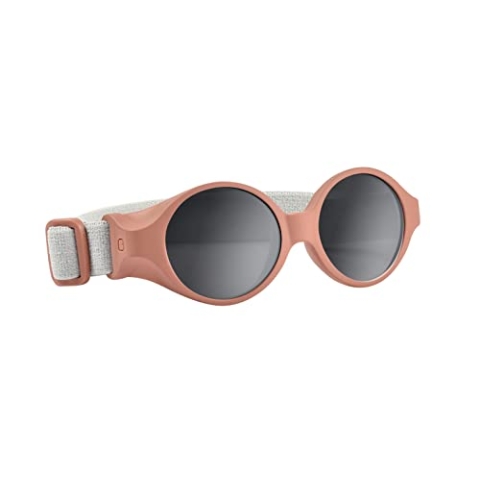 BÉABA, Sonnenbrille für Babys von 0 bis 9 Monaten, 100% UV-Schutz – KAT. 4, Seitenschutz, optimaler Komfort, verstellbares elastisches Kopfband, Terracotta