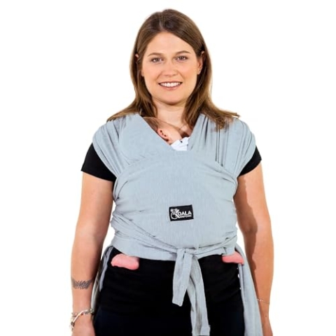 Koala Babycare Tragetuch Baby Neugeborene - Einfach Anzuziehen für Mütter und Väter - Babytrage Multi-Use Bis 9kg - Babytragetuch Blau