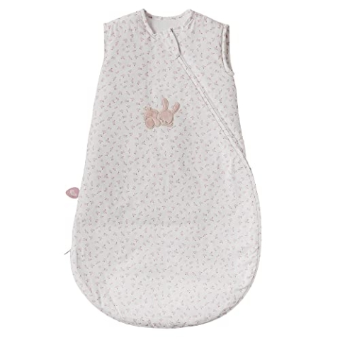 Nattou Babyschlafsack für Herbst und Winter, Aus Baumwolle (Popeline/Jersey), TOG 2, Ca. 70 cm, 0-6 Monate, Alice und Pomme, Weiß