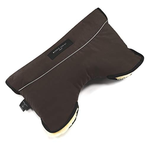 Kinderwagen-Muff aus Lammfell von WERNER CHRIST BABY - MOFFY ist der ideale Handwärmer für Buggys aus medizinischem Fell, einfache Handhabung, Handmuff in chocolate (braun)