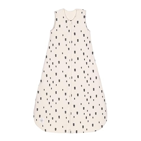 LÄSSIG Baby Ganzjahres Schlafsack ohne Ärmel unisex/Sleeping Bag Interlock Bricks milky, Größe 50/56, 0-2 Monate