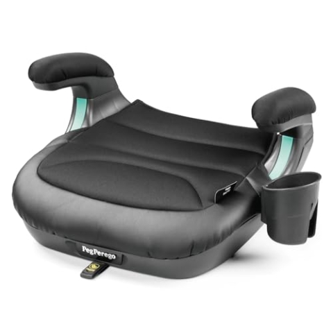 Peg Perego Viaggio Shuttle Autositz, Auto-Sitzerhöhung mit ISOFIX für Kinder von 125 bis 150 cm (6-12 Jahre), 22-36 kg, Licorice