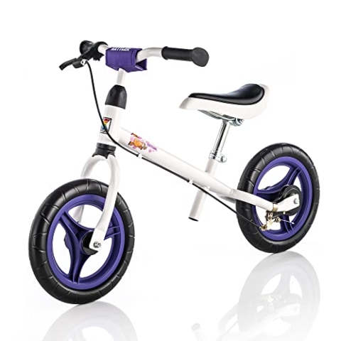 Kettler Laufrad Speedy Pablo 2.0 – das ideale Lauflernrad – Kinderlaufrad mit Reifengröße: 12,5 Zoll – stabiles & sicheres Laufrad ab 3 Jahren – weiß & lila
