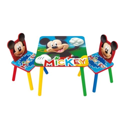 Disney Nixy Kids Mickey Mouse Holztisch und 2 Stühle, Set