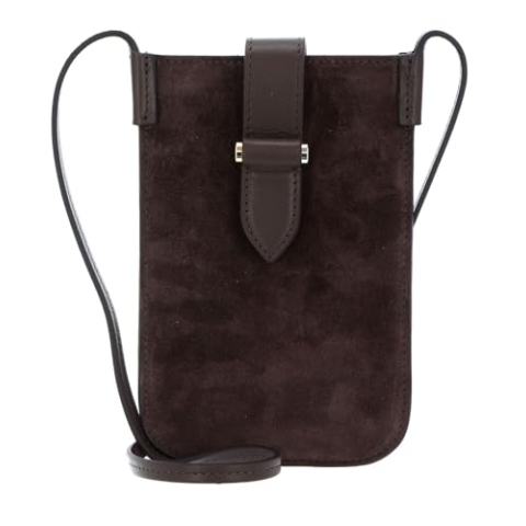 DECADENT Fiona Mobile Bag Suede Dark Brown