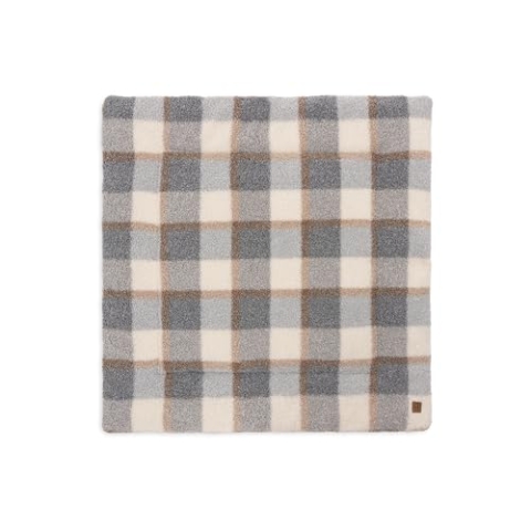 Jollein Krabbeldecke für Baby - Check Boucle - 100% Polyester - Laufgittereinlage - 100x100 cm - Spieldecke Baby