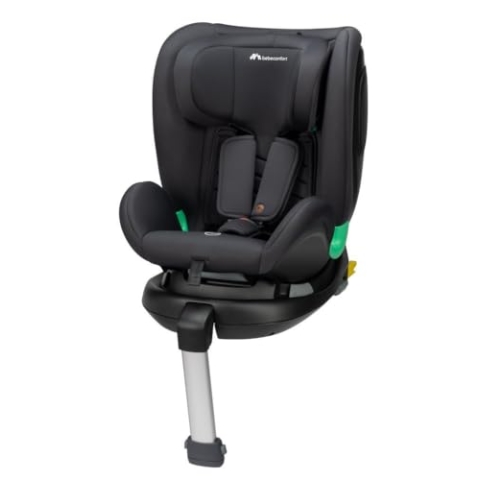 Bebeconfort Atlas 360 i-Size, Autositz 360 Drehbar, 0–12 Jahre, 40–150cm, ISOFIX Kindersitz, 10 Kopfstützenpositionen, 4 Liegepositionen, Seitenaufprallschutz, Funktionsgewebe, Mineral Black