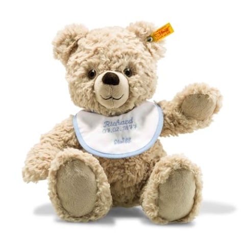 Steiff Kuscheltier Teddybär zur Geburt, Süßes Stofftier, Jungen, Mädchen & Babys ab 0 Monaten, Plüschtier 30 cm, Beige, 241215