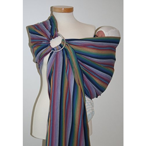Storchenwiege Baby Ring Sling, 100% Baumwolle, deutsche Produktion, ab Geburt bis ca. 20kg (Inka)