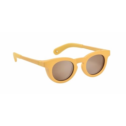BÉABA, Sonnenbrille für Babys, 9-24 Monate, 100% UV-Schutz – CAT 3, Seitenschutz, optimaler Komfort, Bügel verstellbar 360°, anpassbar an die Sicht, Kollektion Retro Delight Honey