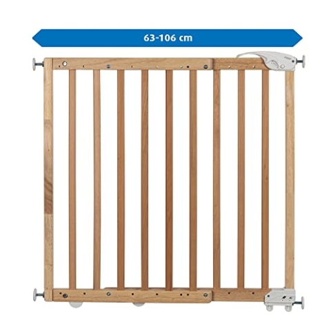 reer Türgitter und Treppenschutzgitter, Baukasten zum Selbstbauen, zum Klemmen oder Schrauben, ausziehbar 63-106 cm, Natur