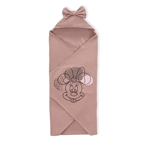 hauck Baby Einschlagdecke Snuggle N Dream für 3-Punkt-Gurt & 5-Punkt-Gurt, Baumwolle, Universal für Babyschale, Kindersitz, Kinderwagen, Buggy, Babywippe, Waschbar (Disney Minnie Mouse Rose)