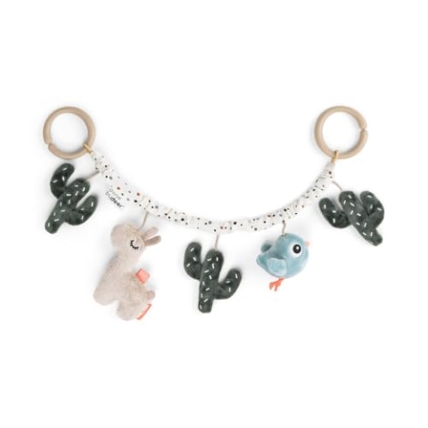 Done by Deer Kinderwagenkette Lalee Sand mit verschiedenen Texturen, Farben und Formen - Babyspielzeug für unterwegs ab 0 Monate – kann am Gitterbett, Laufstall oder Kinderwagen befestigt werden