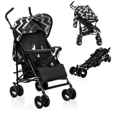 LIONELO Elia Buggy Klein Zusammenklappbar Kinderwagen Bis 15 Kg, Rücken Und Fußstützenverstellung Hinterradbremse, Moskitonetz, Einkaufskorb