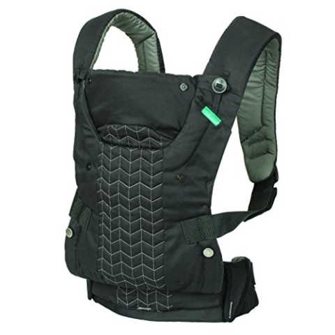 INFANTINO Upscale Verstellbare Babytrage Verschiedene Tragepositionen Baby Carrier, Schwarz